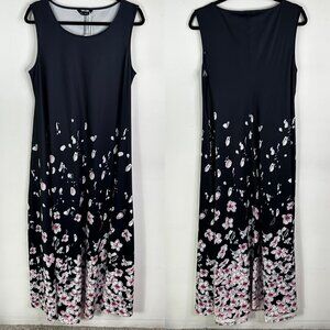 Tendency Women's Blue Sleeveless Floral Dress Size L - NWT